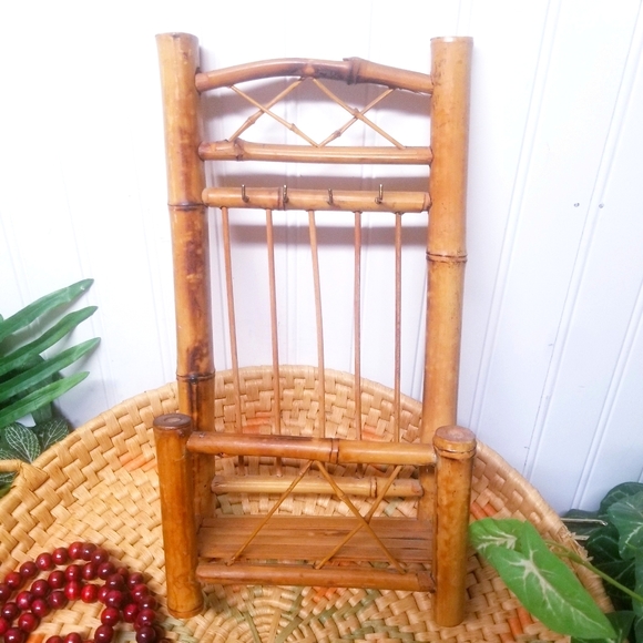 BOHO Vintage Bamboo Key Holder/ Jewelry Holder